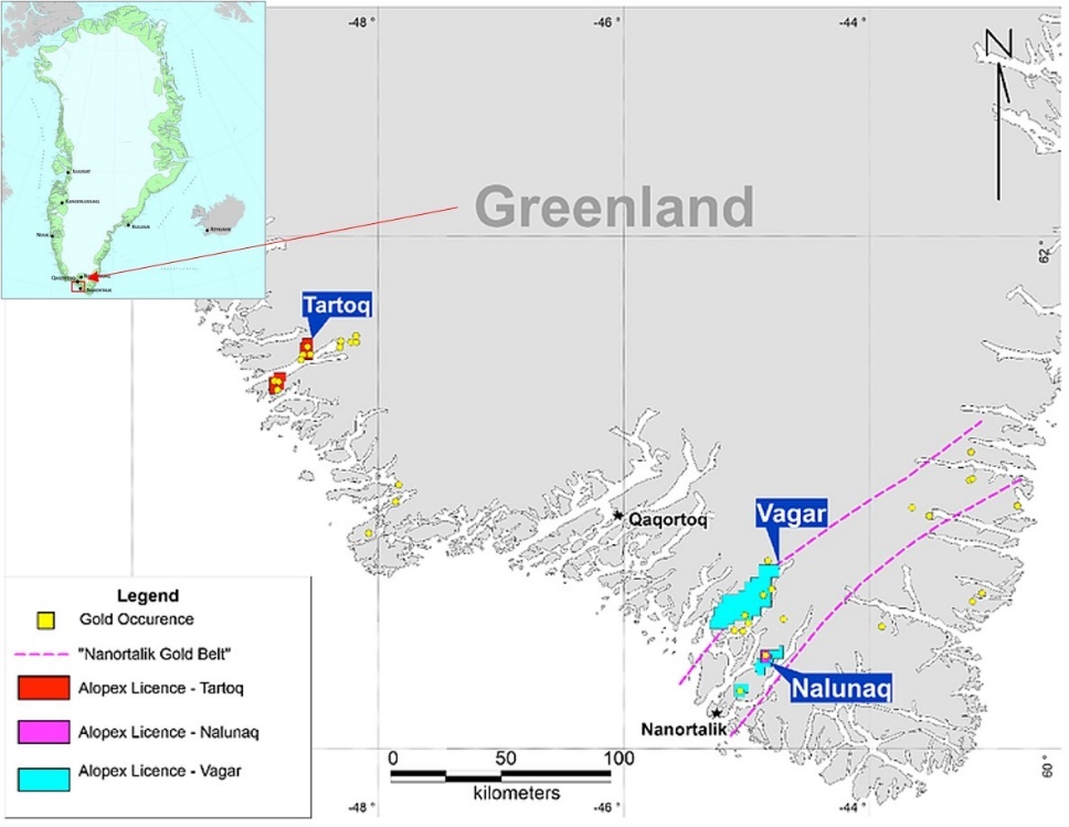 AEX Gold Highgrade gold in Greenland Edison